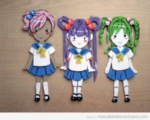 Muñecas de goma eva estilo colegiala japonesa