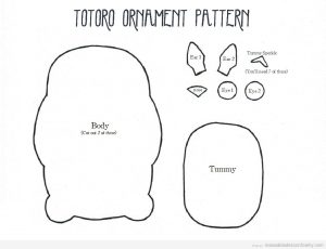 Plantilla o Molde para hacer una manualidad forma Totoro