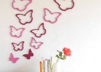 Mariposas de foamy para decorar una pared