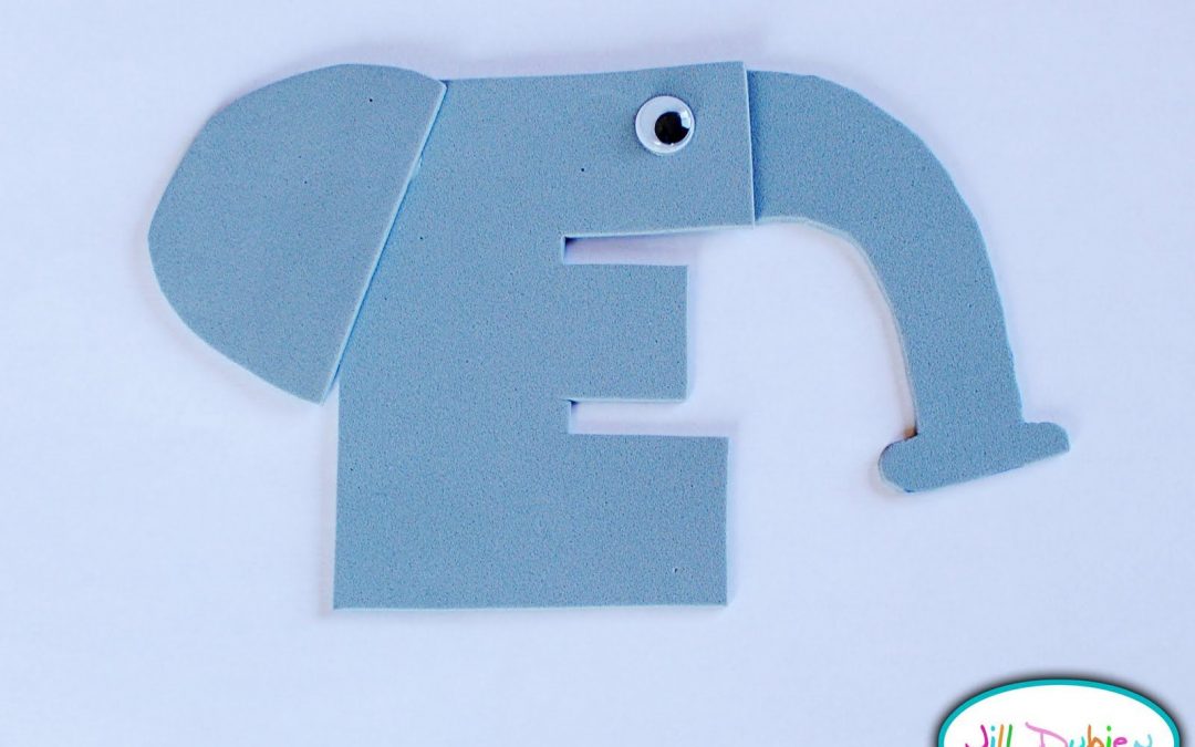 La E de Elefante, manualidad para niños en goma eva