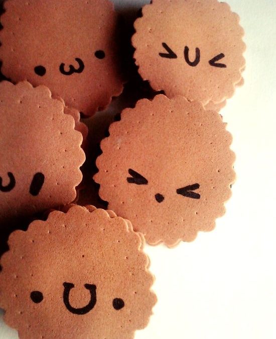 Broches de foamy originales, galletas con emoticonos