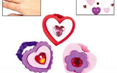 Anillos de goma eva para niñas