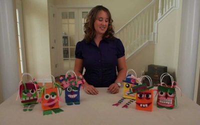 Cómo hacer cestas de foamy con forma de monstruos para fiestas infantiles, paso a paso