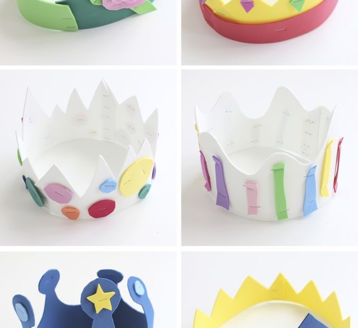 Coronas de princesas en goma eva, una idea genial para una fiesta infantil