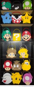 Manualidades en goma eva, bolsos con personajes de Mario Bros