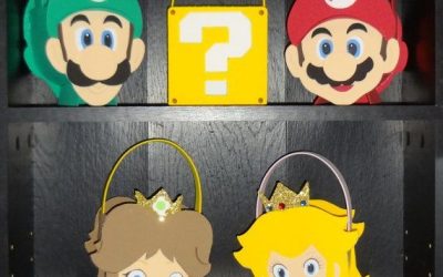 Bolsos de goma eva con la forma de los personajes de Mario Bros