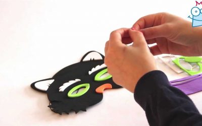 Cómo hacer una máscara de gato en goma eva para Halloween, paso a paso