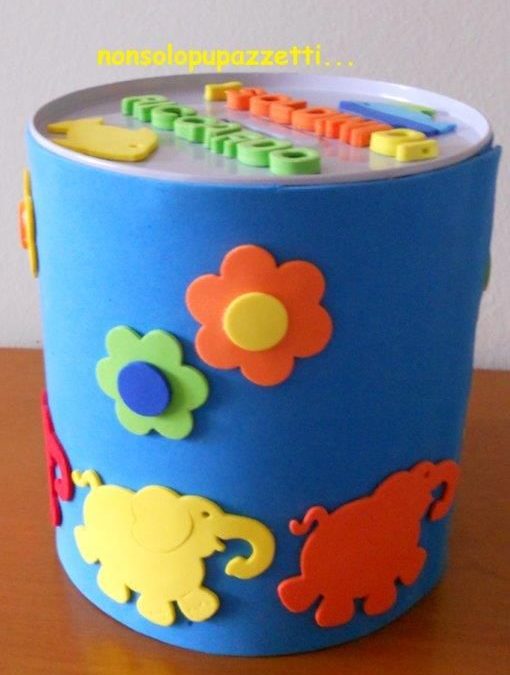 Manualidades en foamy para niños, decorar caja de juguetes