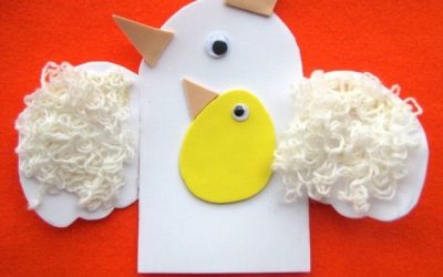 Manualidades de goma eva para niños: gallina y polluelo