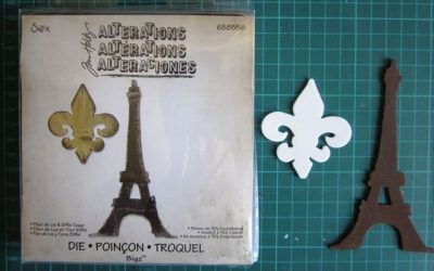 Torre Eiffel y una Flor de Lis en goma eva