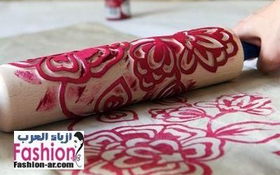 Rodillo de cocina + goma eva = tampón para estampar formas y dcorar