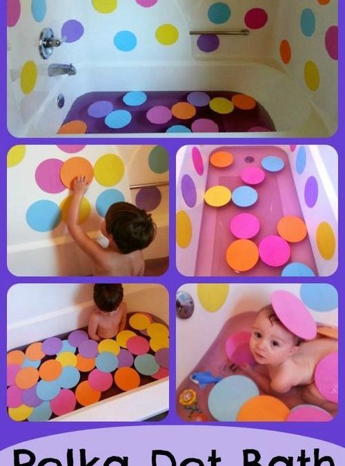 Círculos de colores en goma eva para hacer un baño divertido con los niños