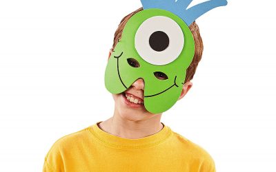 Máscara de Mike de Monstruos SA hecha con foamy