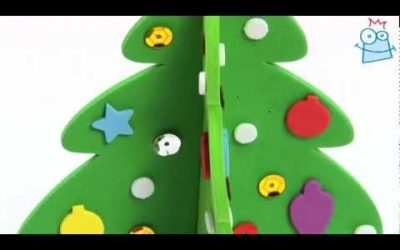 Árbol de Navidad 3D hecho con goma eva (vídeo paso a paso)