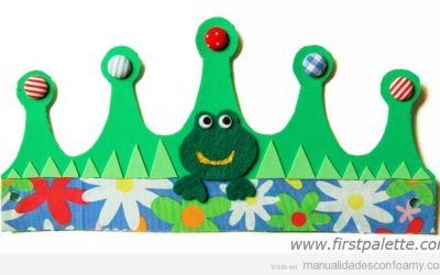 Corona de cumpleaños hecha con goma eva, manualidad divertida para niños