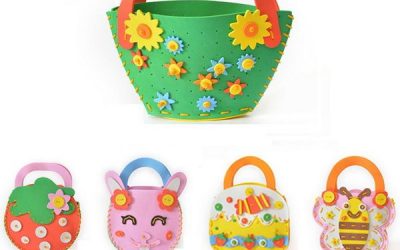 Ideas para hacer cestitos y bolsos con goma eva