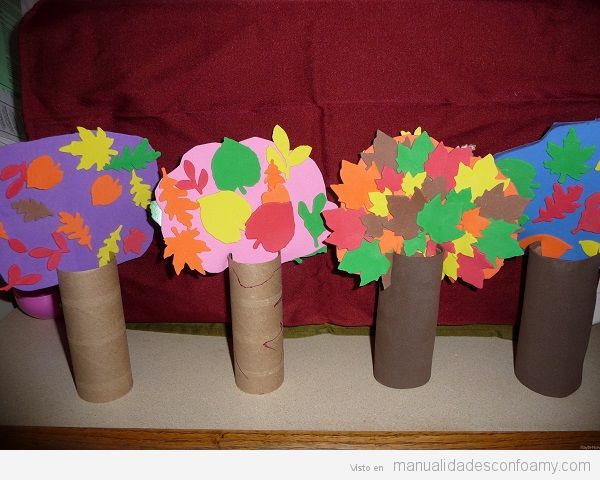 Manualidades otoño para niños, árboles