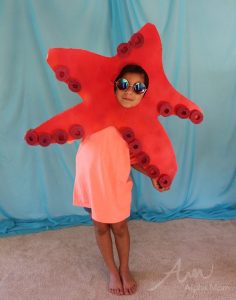 Disfraces Carnaval de goma eva, estrella de mar