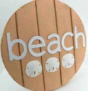Manualidades foamy playa, cartel